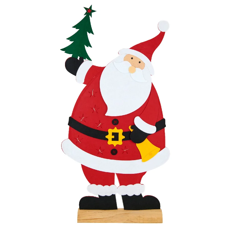 Christmas Nostalgic Festive Times Christmas Light Up Santa Stand- 83x43x8cm
