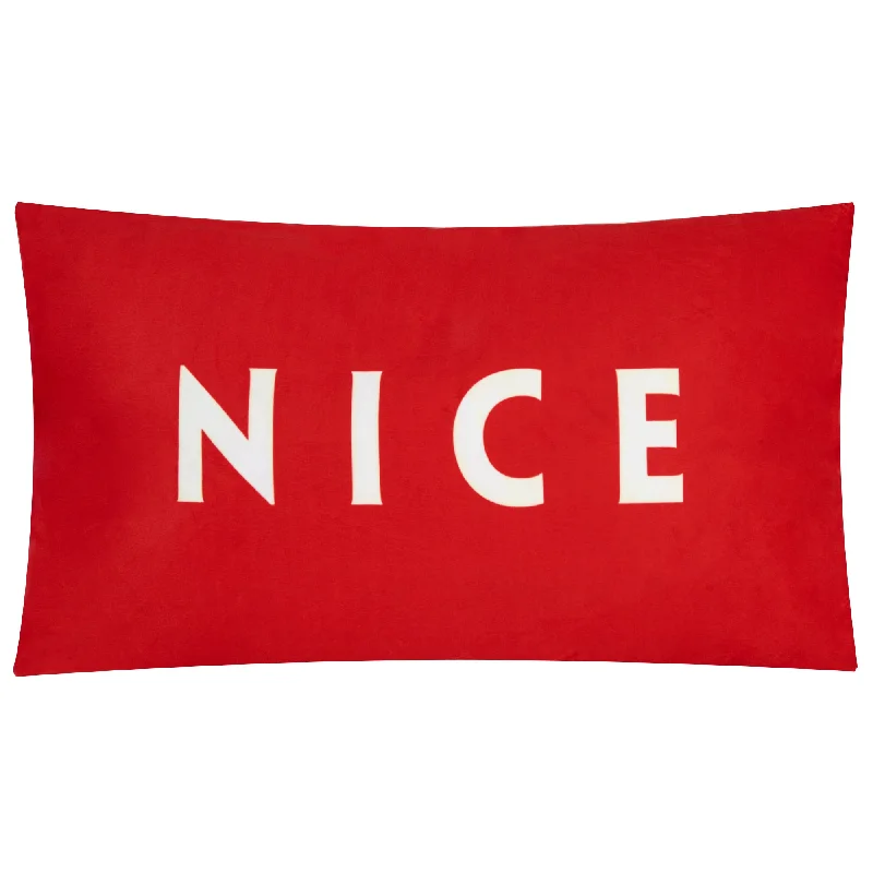 Christmas Presents Christmas Naughty and Nice Double Side Cushion- 50x30cm