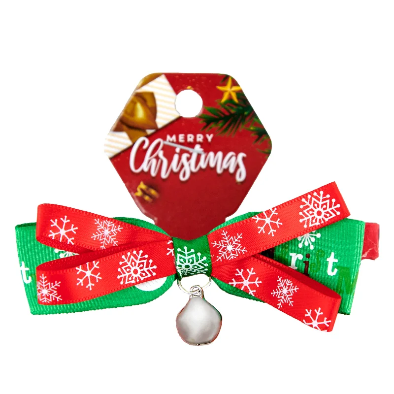 Christmas Traditions Christmas Pet Collar with Bow and Bell, 20 to 36cm (S-L)