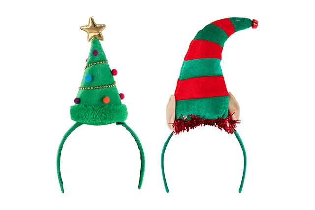 Christmas Family Time Christmas Plush Elf Hat with Tinsel Fur and Ears, 2 Assorted- 32x15cm Christmas Family Time Christmas Plush Elf Hat with Tinsel Fur and Ears, 2 Assorted- 32x15cm