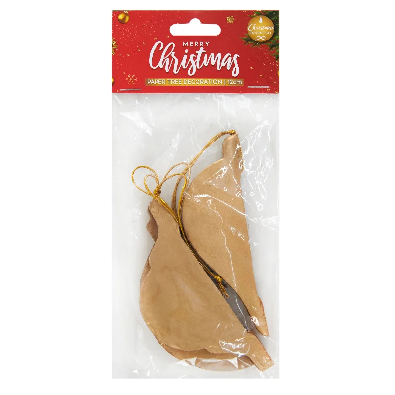 Christmas Spirit Christmas Paper Tree Decorations, 12cm
