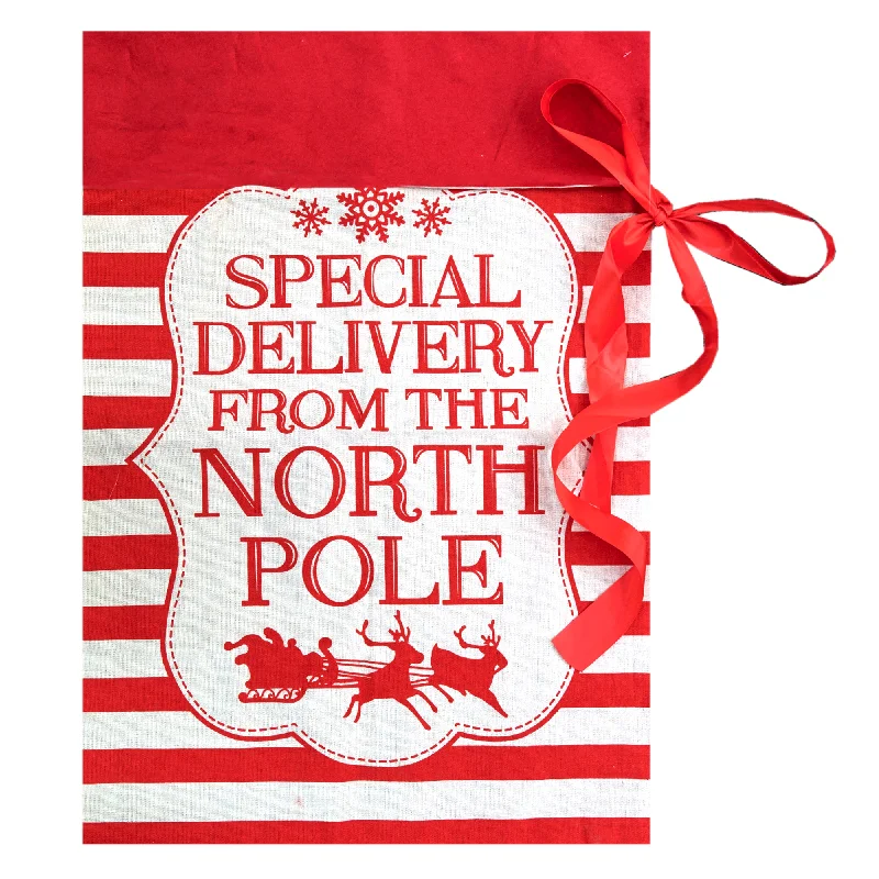 Christmas Family Holiday Movie Night Christmas Special Delivery Sack with Ribbon, 77x50cm Christmas Family Holiday Movie Night Christmas Special Delivery Sack with Ribbon, 77x50cm