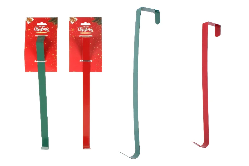 Christmas Cozy Handmade Decorations Christmas Wreath Decoration Hanger Hook, 2 Assorted- 30x3cm